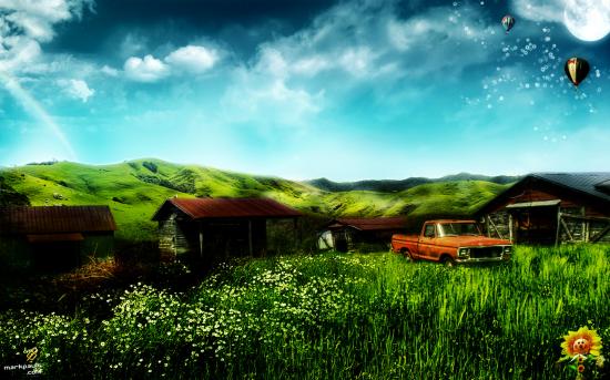 the barn