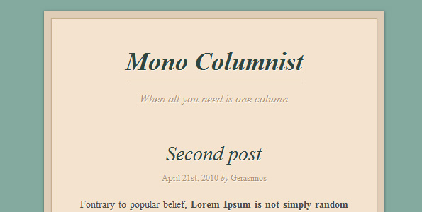 Mono Columnist